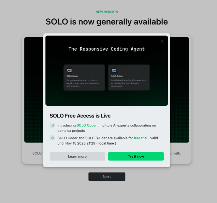 Good news for Vibecoders - SOLO by TRAE is Generally Available for all now 
