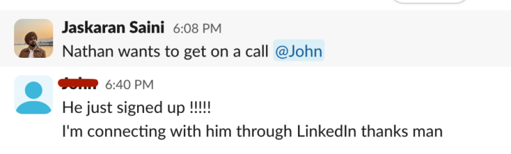 "He just signed up!!!!!"