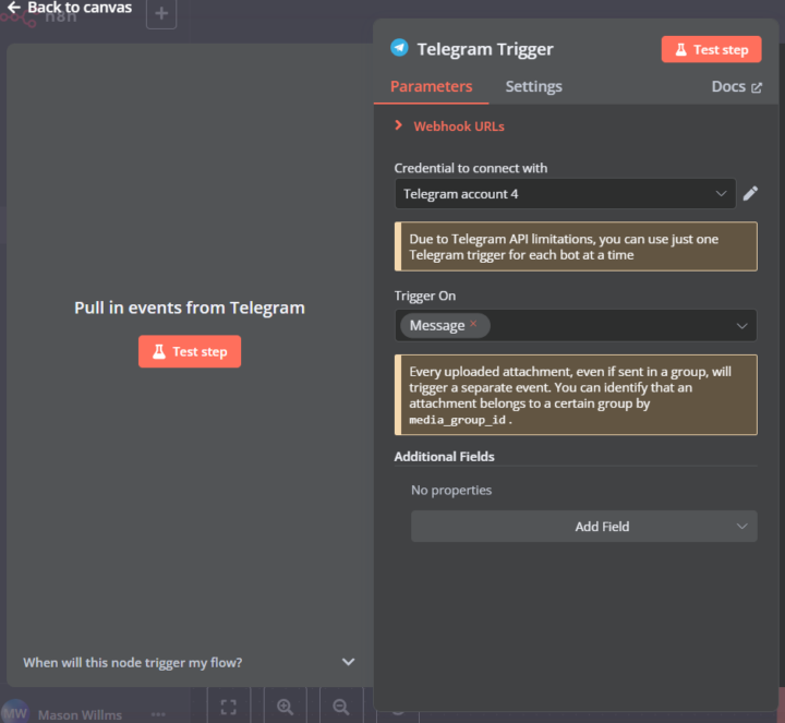 Telegram API Trigger Limit "please someone help me"