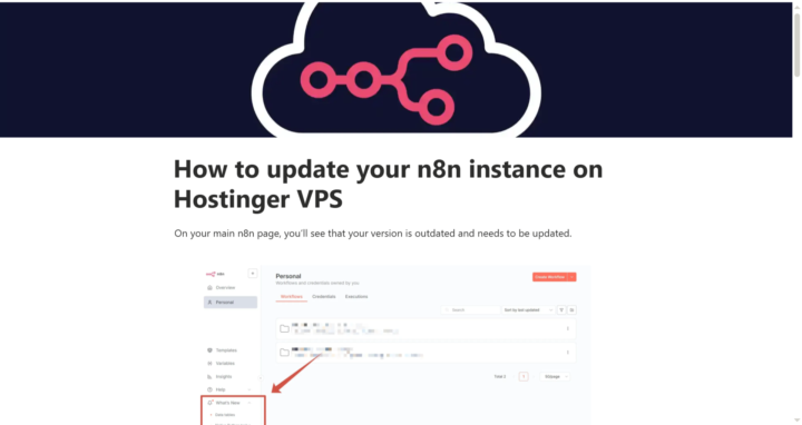 How to update your n8n instance on Hostinger VPS: Step-by-step Instruction