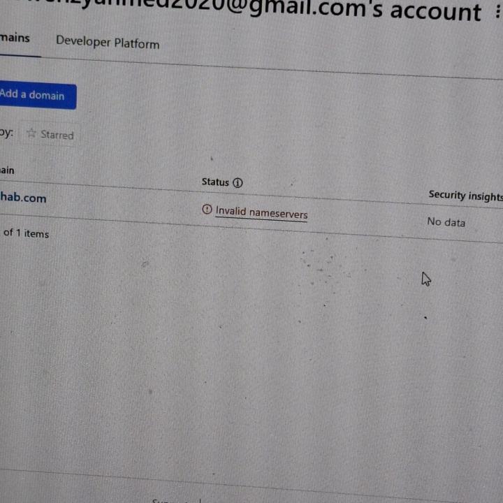 invalid domain