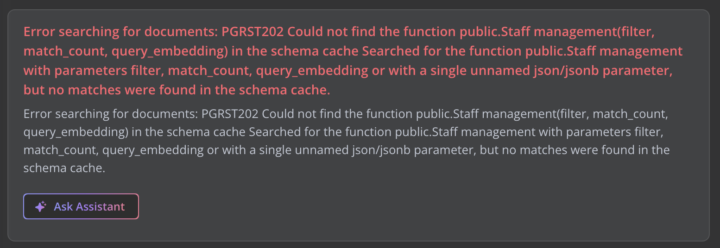 Error on Data Retrieval and Supabase DB