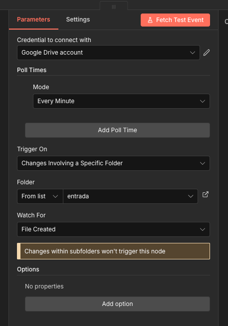 n8n Google Drive Trigger -> File created not working