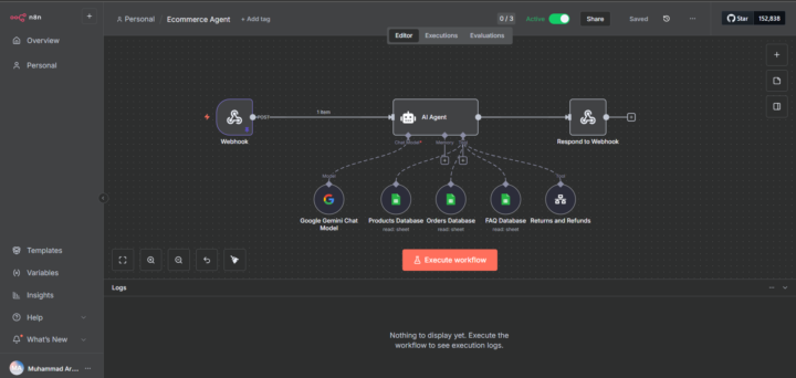 Built My Own AI-Powered Ecommerce Voice Agent (n8n + Gemini + ElevenLabs)
