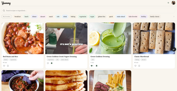 Built a family recipe website