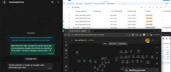 💻🔥I developed a WhatsApp AI Agent prototype for a hotel.