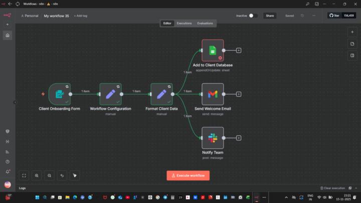 Build 32 # client onboarding automation