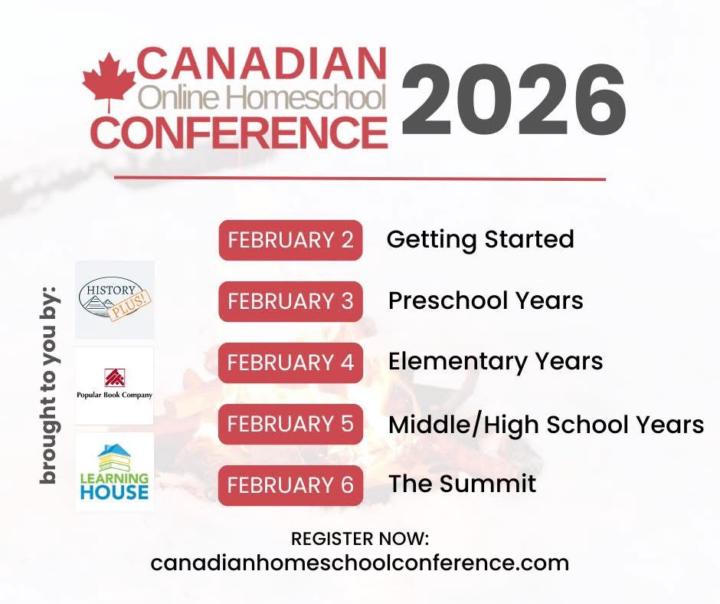 Canadian Online Homeschool Conference is on now!