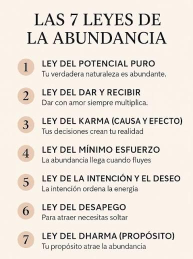 Leyes de la Abundancia 🪄🫰 