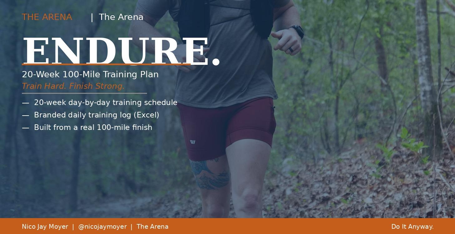 ENDURE 20-Week 100-Mile Training Plan