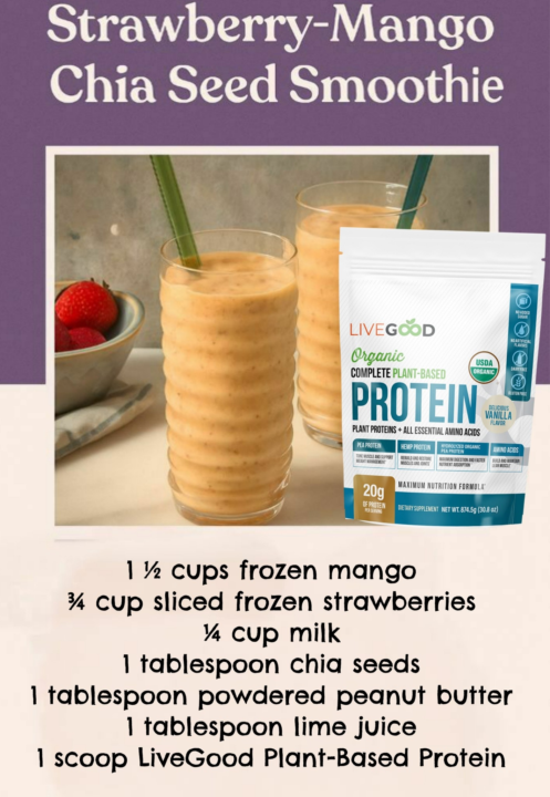 🥭🍓 Strawberry-Mango Chia Seed Smoothie for Busy Families 🍓🥭