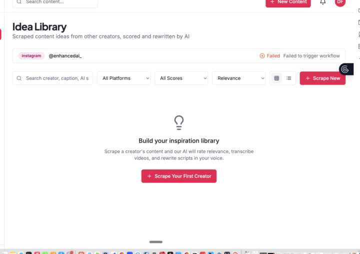 Scraping content ideas