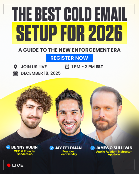 🚨 Webinar Alert: The Best Cold Email Setup for 2026