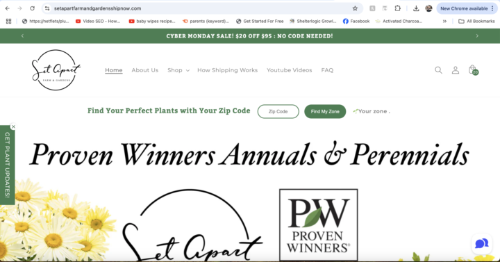 ONLINE NURSERY SHIPPING WEBSITE IS LIVE! 