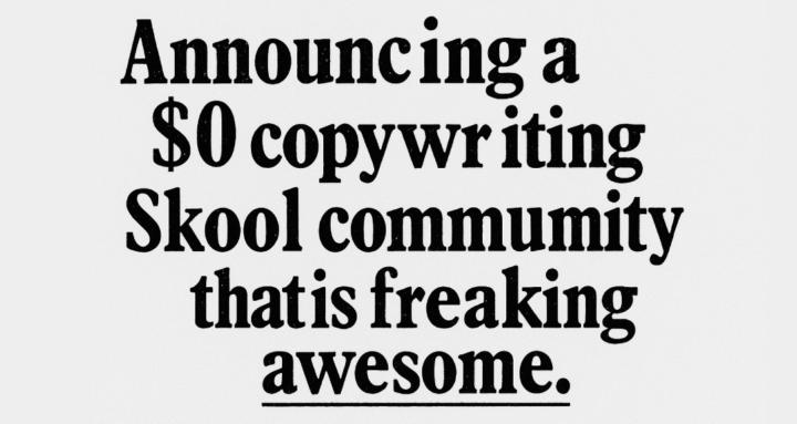 best $0 copywriting group lol