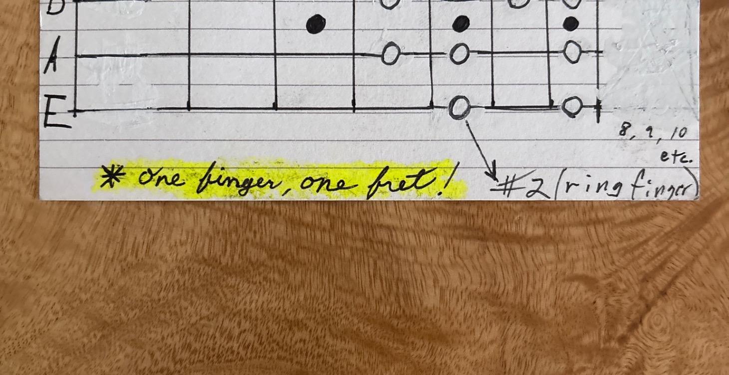 Bass guitar exercise