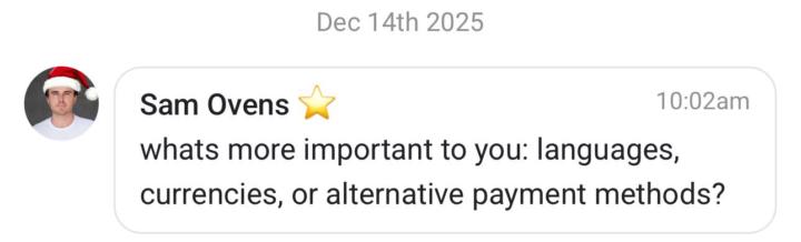 Skool CEO Sam 送來的禮物