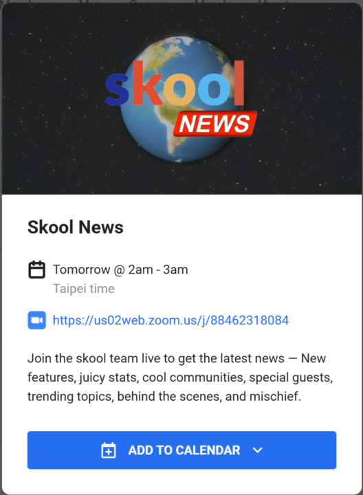 🔥Skool News 將於 Skoolers 社群直播