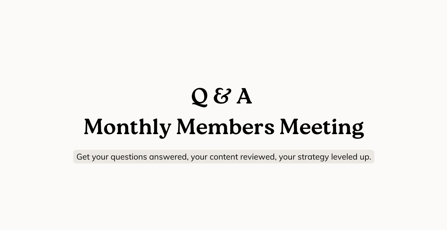Q&A Replay - September 2025