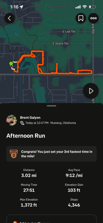 3 miles 35 min strength workout 