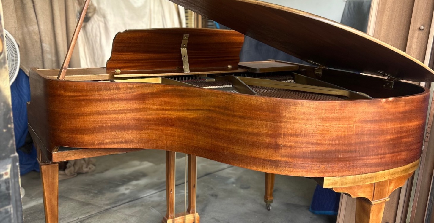 How to move a grand piano down full flight stairs