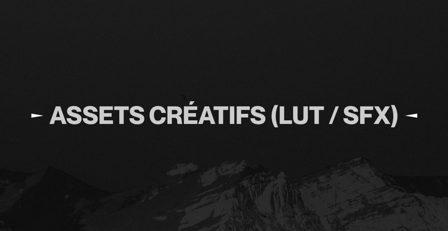 ASSETS CRÉATIFS (LUT/SFX)