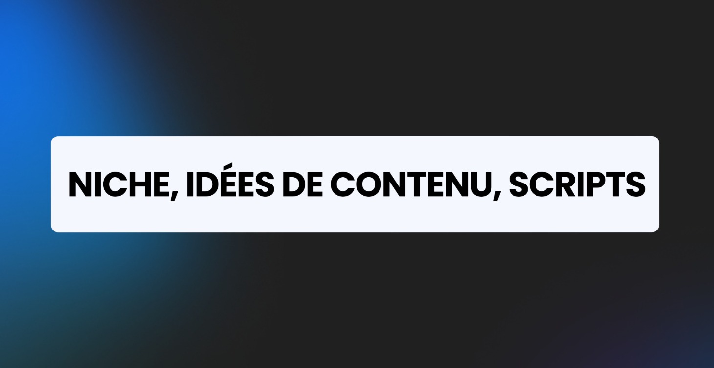 NICHES, IDÉES DE CONTENU, SCRIPT