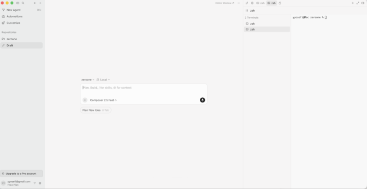 unable to dock terminal window in cursor to the bottom