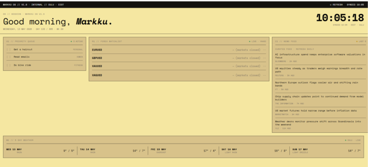 Day 1 done. Dashboard is live