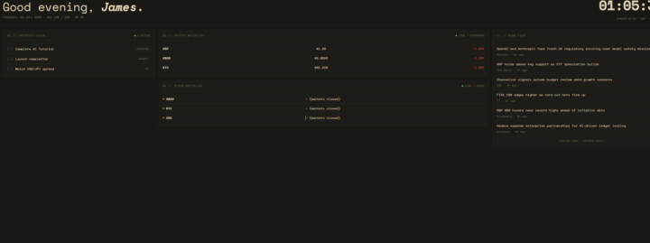 Day 1 done. Dashboard is live