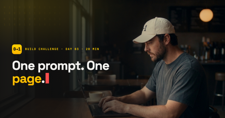 Day 3: a landing page from one prompt (20 min)