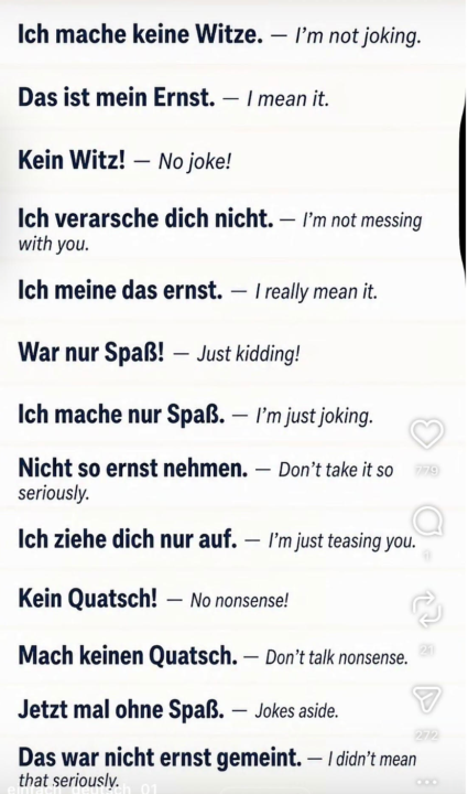 I am just kidding...JOKE.. how to say in German😊 