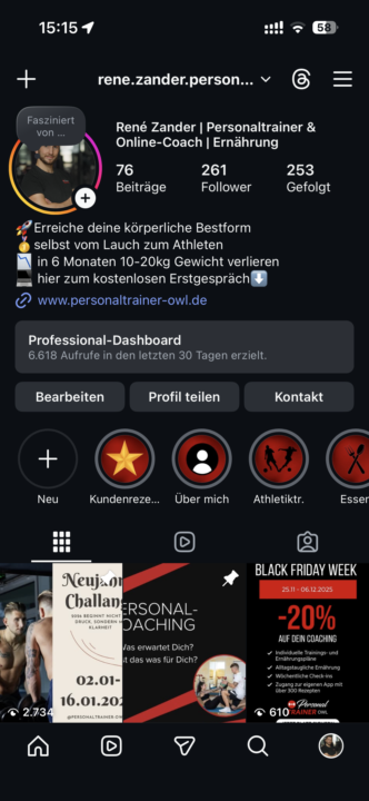 Insta Bio Überarbeitet 