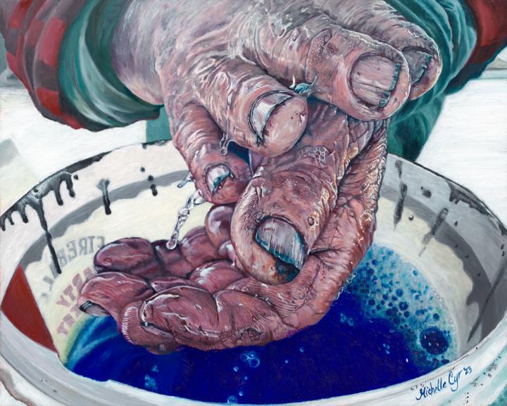 Two of my Paintings, One Year apart.