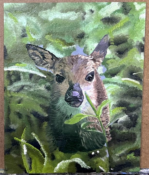 Heather's VERY FIRST oil painting