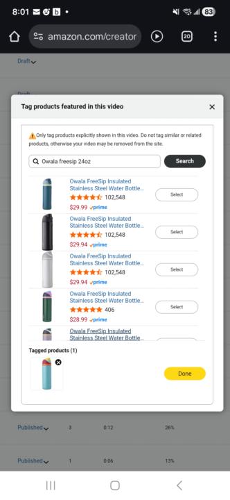 Reviews for items with various colour options