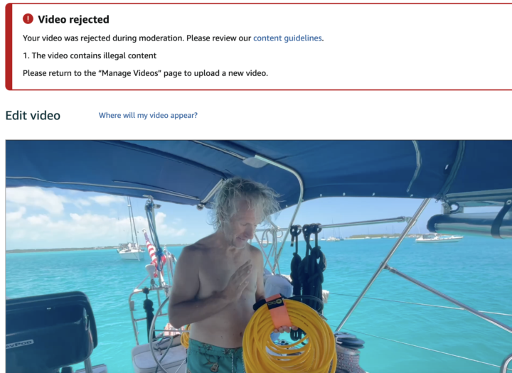 3 review videos rejected for illegal content
