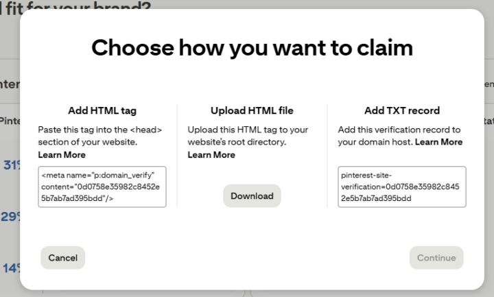 Pinterest - Claiming Amazon Storefront