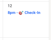 Tomorrow's Call moved by 12 hours.