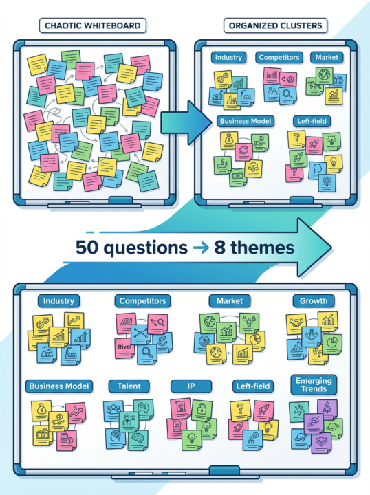 Want to feel bulletproof in Q&A? Get your team in a room with post-its.