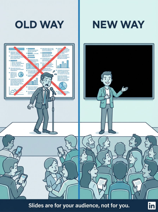 Want your audience to remember your key line? Go to black.