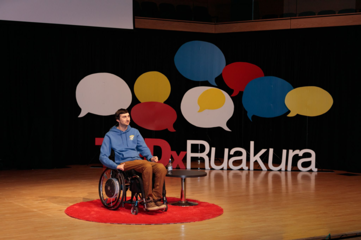 He couldn't gesture. He couldn't move across the stage. And he still delivered one of the most memorable talks I've coached.