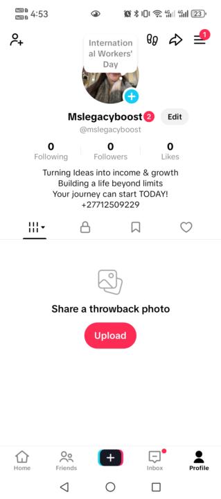TikTok setup 