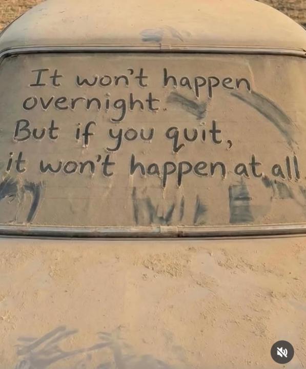 Giving up isn’t an option 