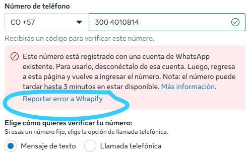 Error al desconectar cuenta de Whapify
