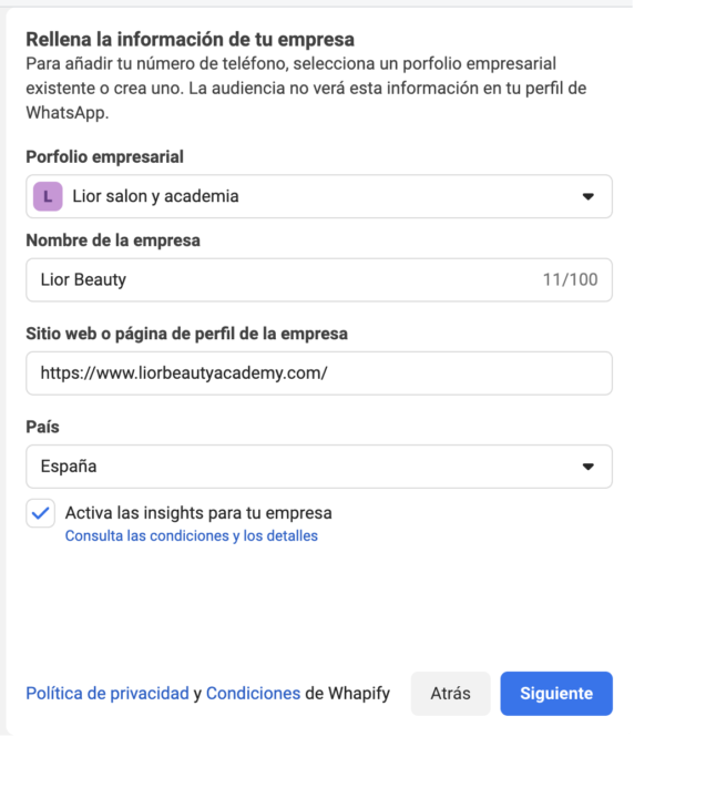 Pregunta conectar whatsapp ERROR