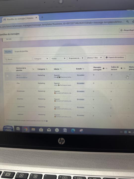 Hola present problemas ya que no me aprueban ninguna plantilla para WhatsApp bussines