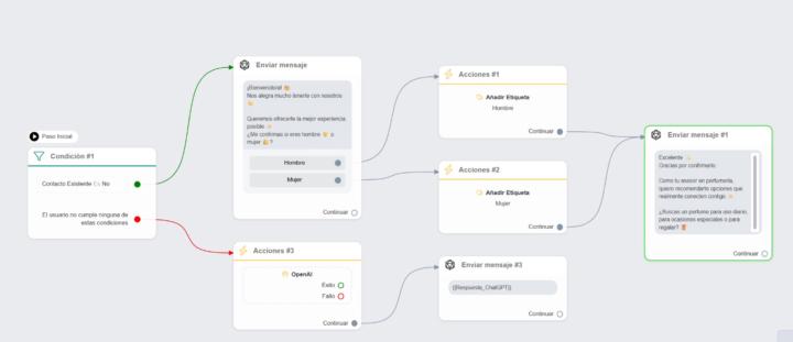 Mi agente no continua la conversacion.