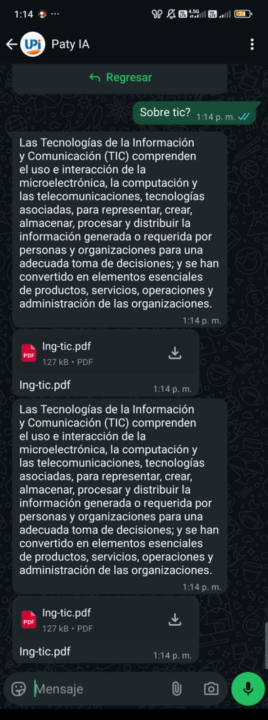 Bot envia doble mensaje