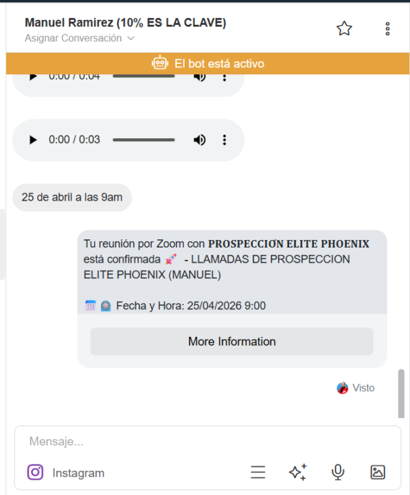 FLUJO CON AGENTE DE IA FUNCIONANDO CON AGENDAMIENTO